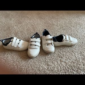 White Oshkosh and Old Navy slip on.